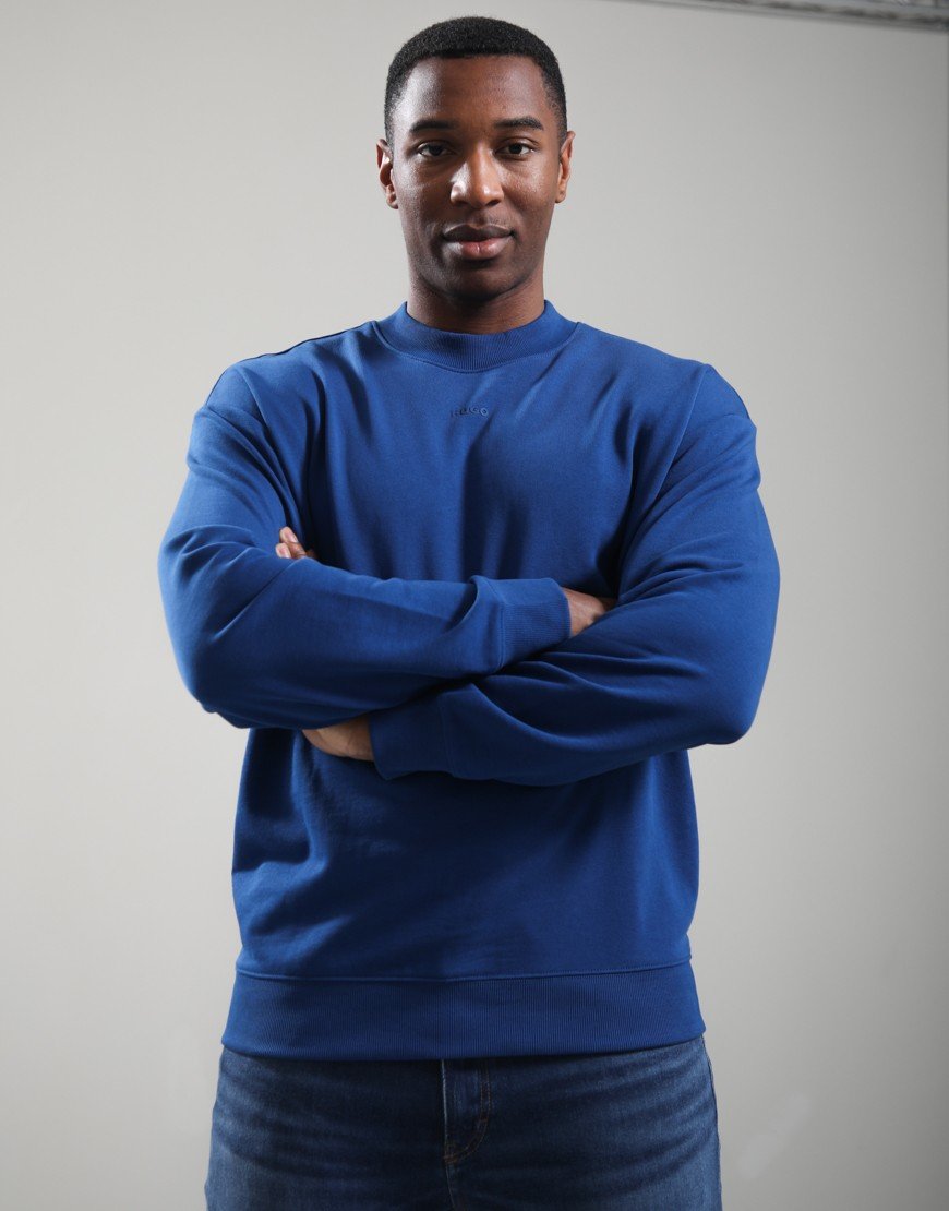 HUGO Dapo Crew Sweat Open Blue