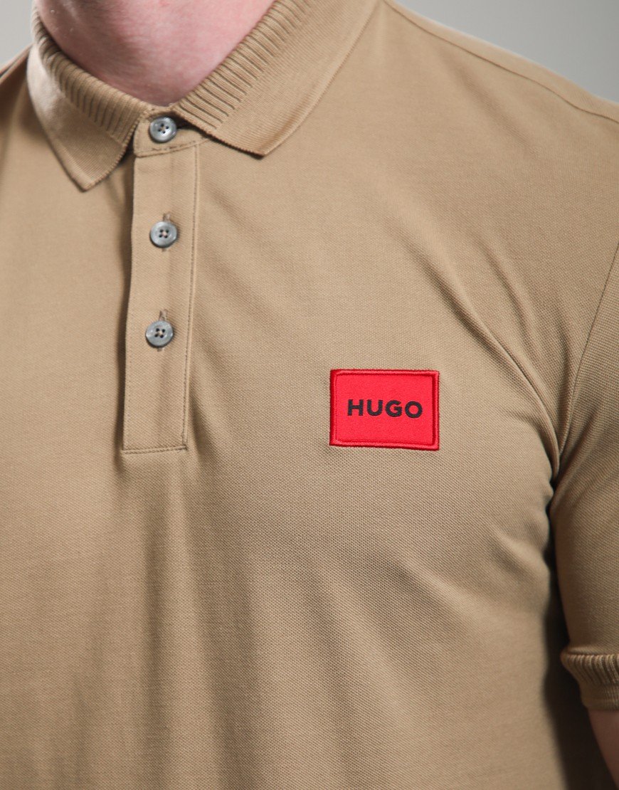 HUGO Dereso222 Polo Shirt Beige Overflow