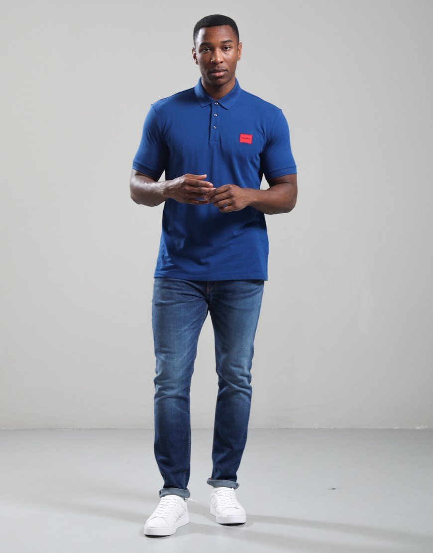 HUGO Dereso222 Polo Shirt Open Blue