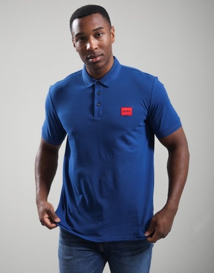 HUGO Dereso222 Polo Shirt Open Blue