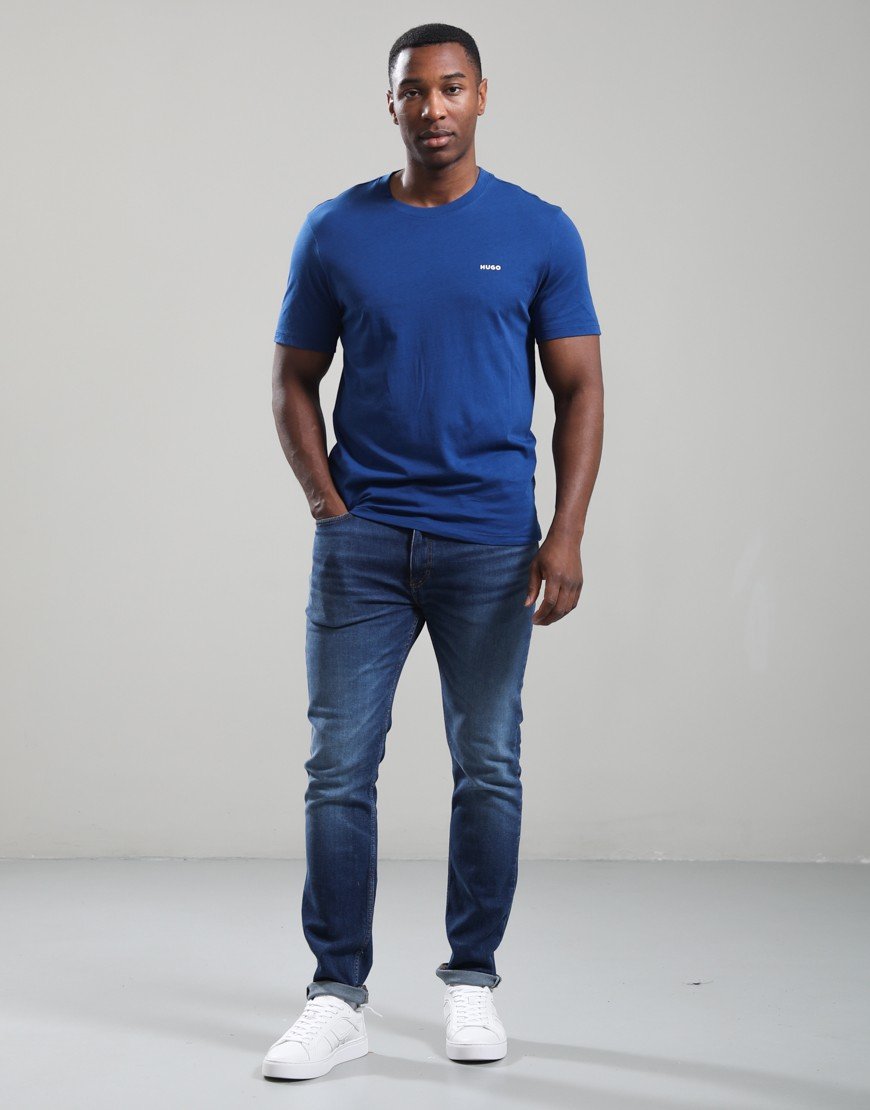 HUGO Dero222 T-Shirt Open Blue