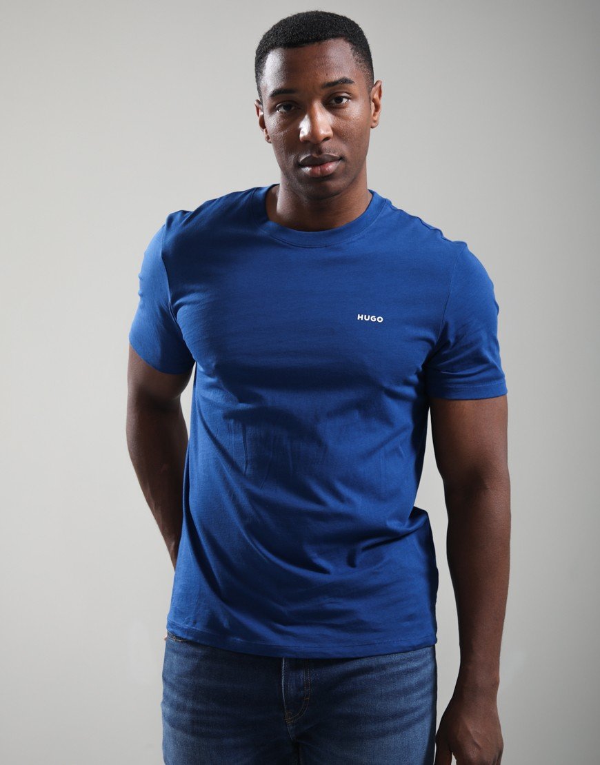 HUGO Dero222 T-Shirt Open Blue
