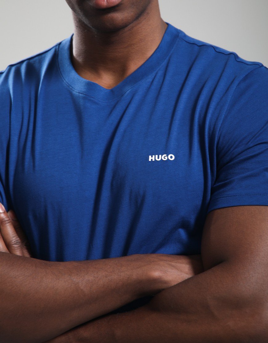 HUGO Dero222 T-Shirt Open Blue