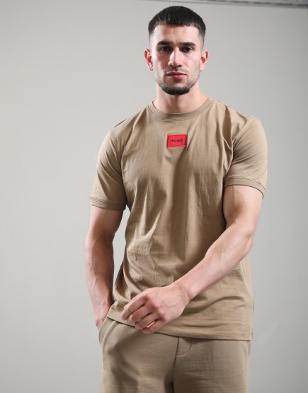 HUGO Diragolino212 T-Shirt Beige Overflow