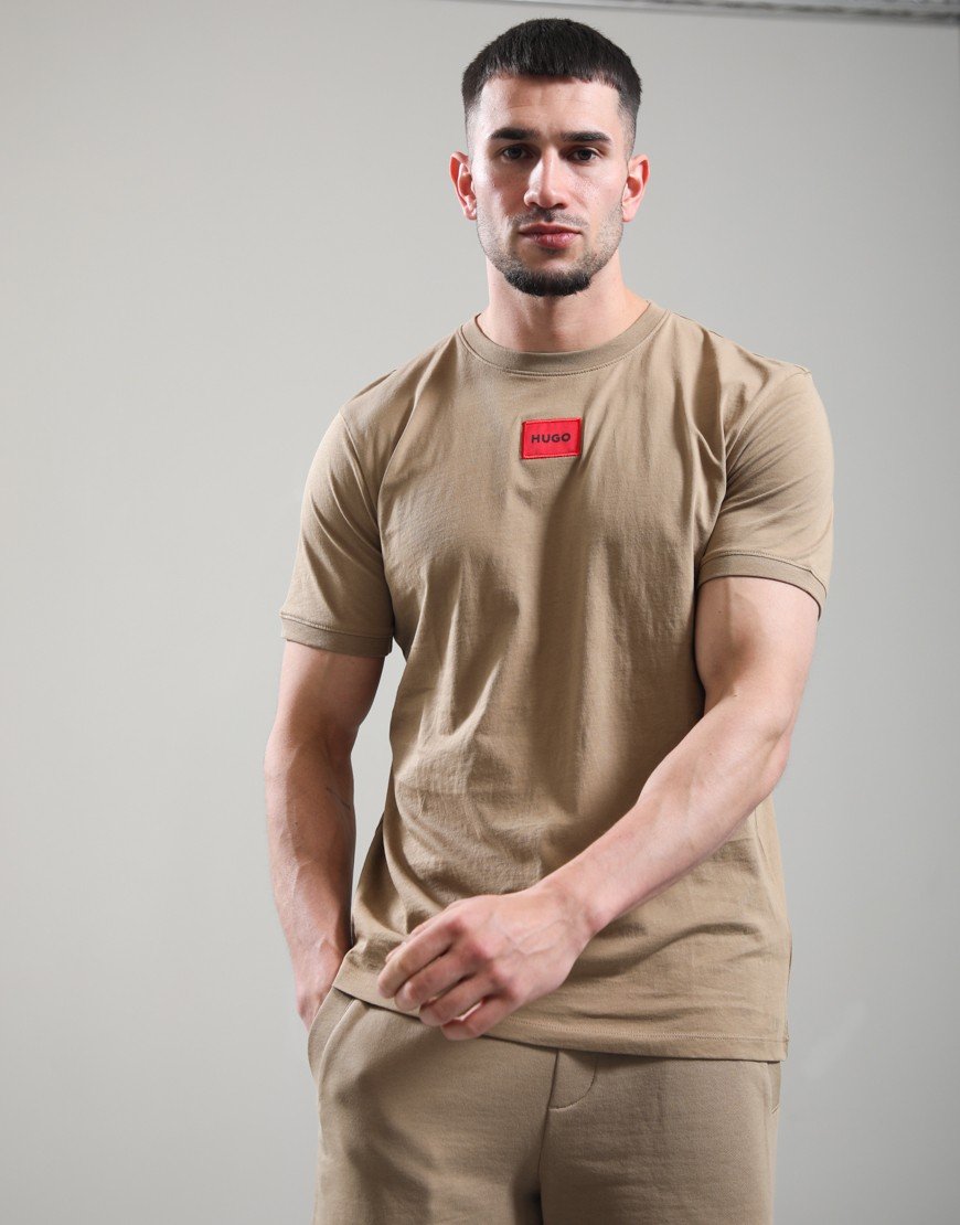 HUGO Diragolino212 T-Shirt Beige Overflow
