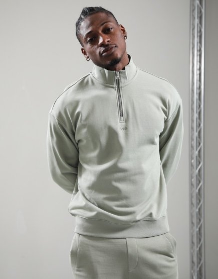 HUGO Durty244 Half Zip Sweat Light/Pastel Green