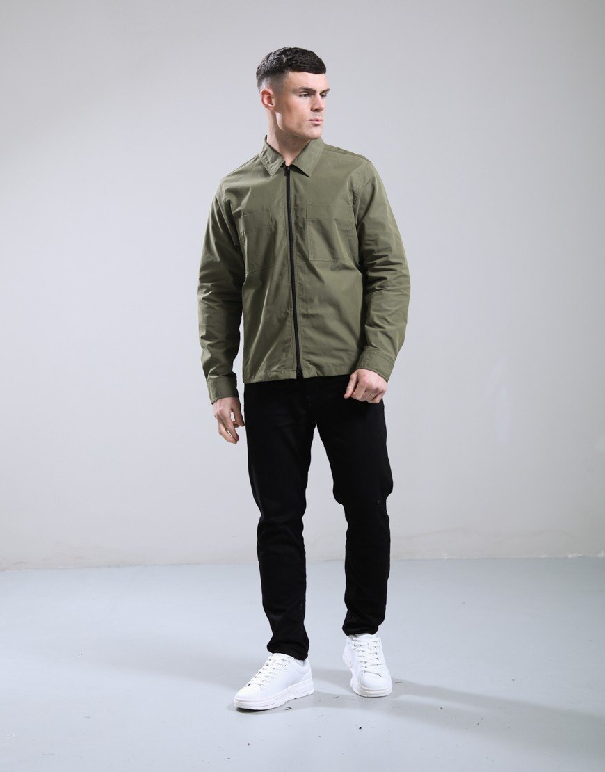 HUGO Evalom Overshirt Open Green