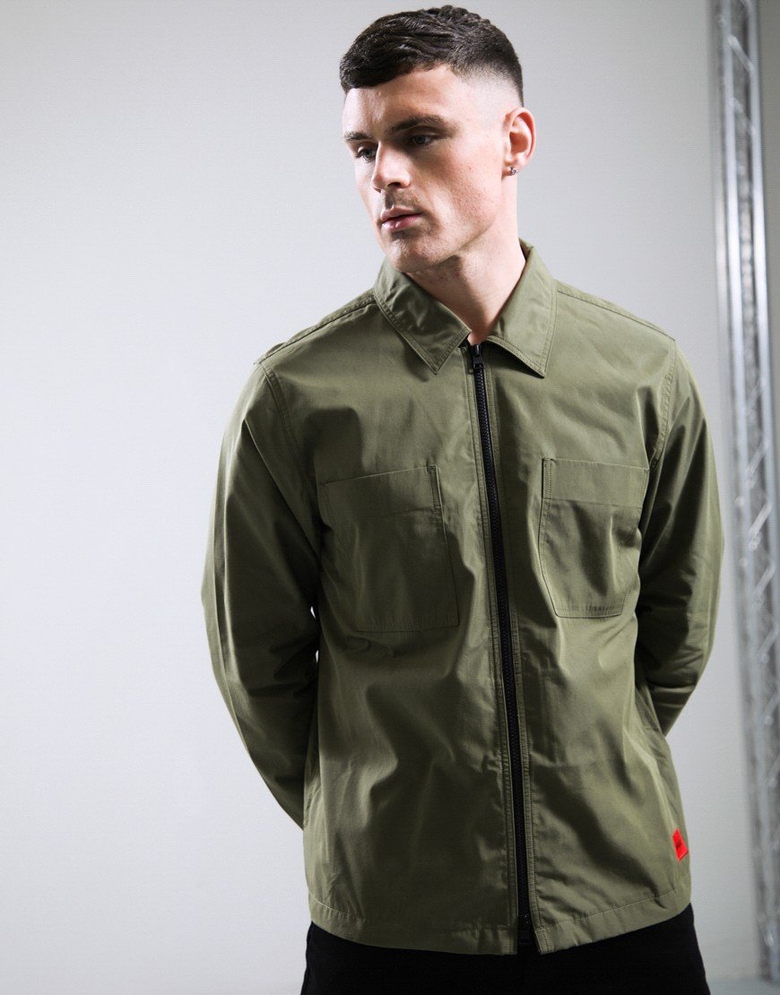 HUGO Evalom Overshirt Open Green
