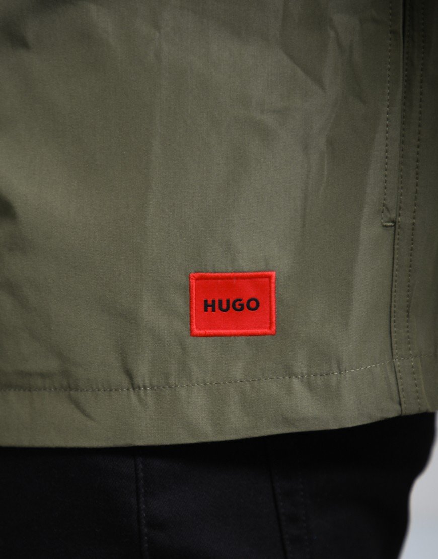 HUGO Evalom Overshirt Open Green