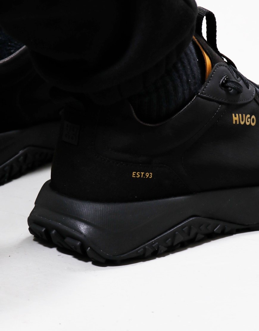 HUGO Kane Runner - Scarpe Da Ginnastica Uomo - Colore Nero - Taglia 42 EU - Tomaia In Blocchi Colore, Suola Gomma, Colletto Imbottito