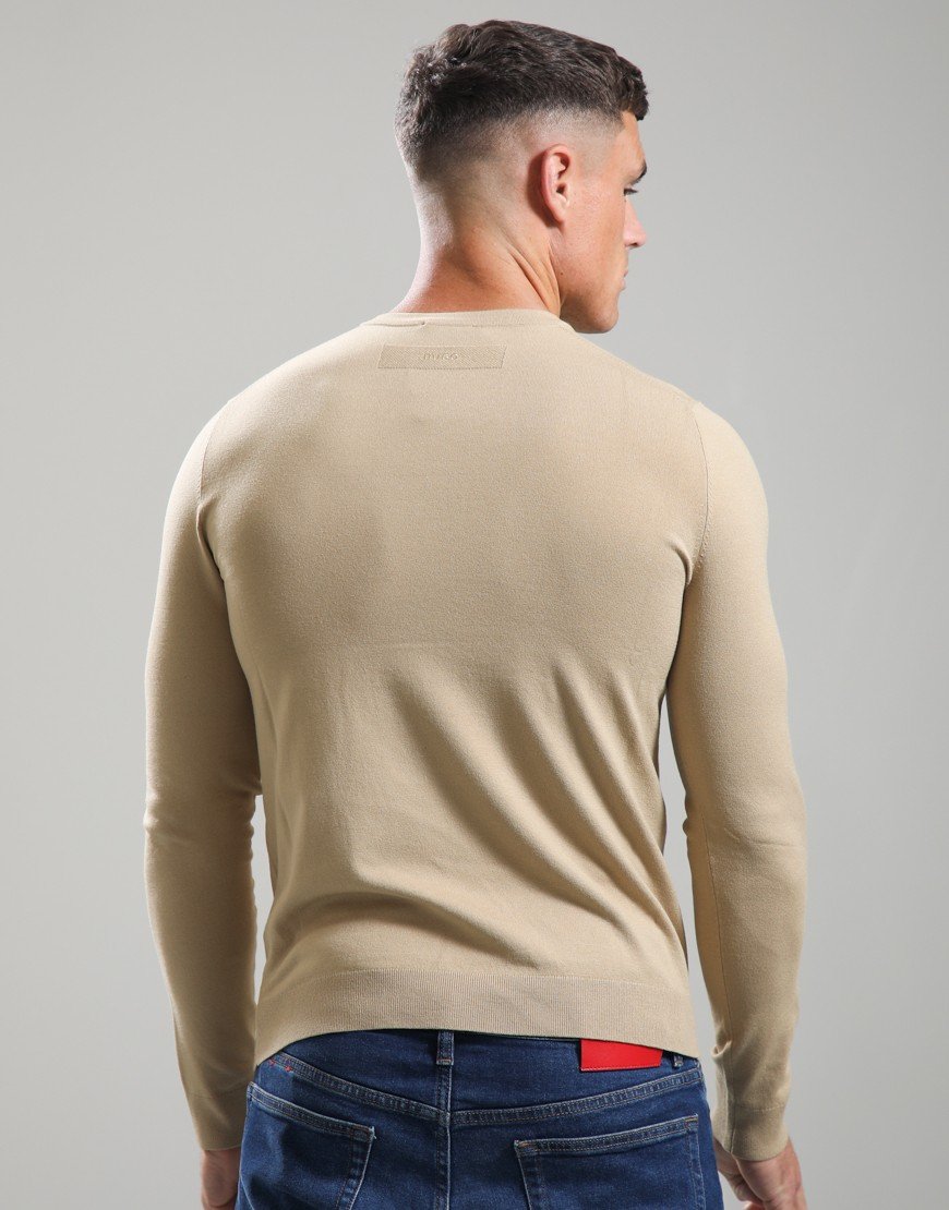 HUGO San Cody-CV Crew Neck Sweat Medium Beige