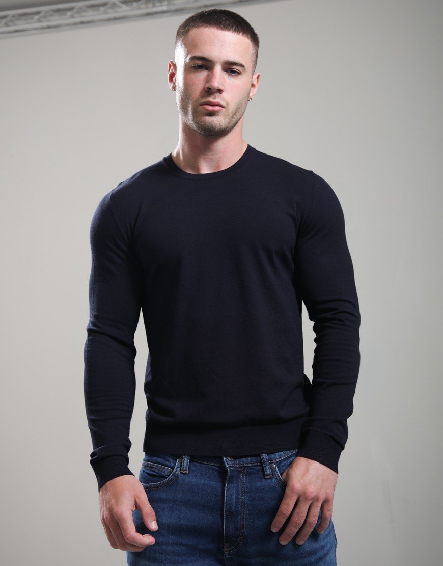 HUGO San Cody-CV Crew Neck Sweat Navy