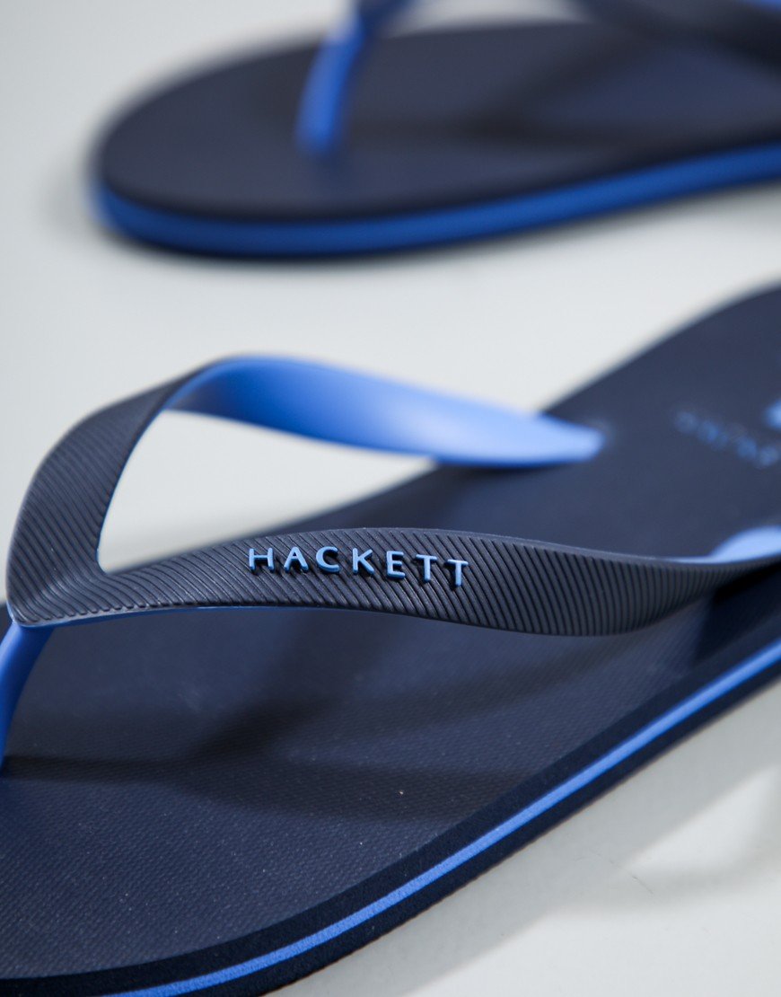 Hackett Capri Numbers Flip Flops Navy