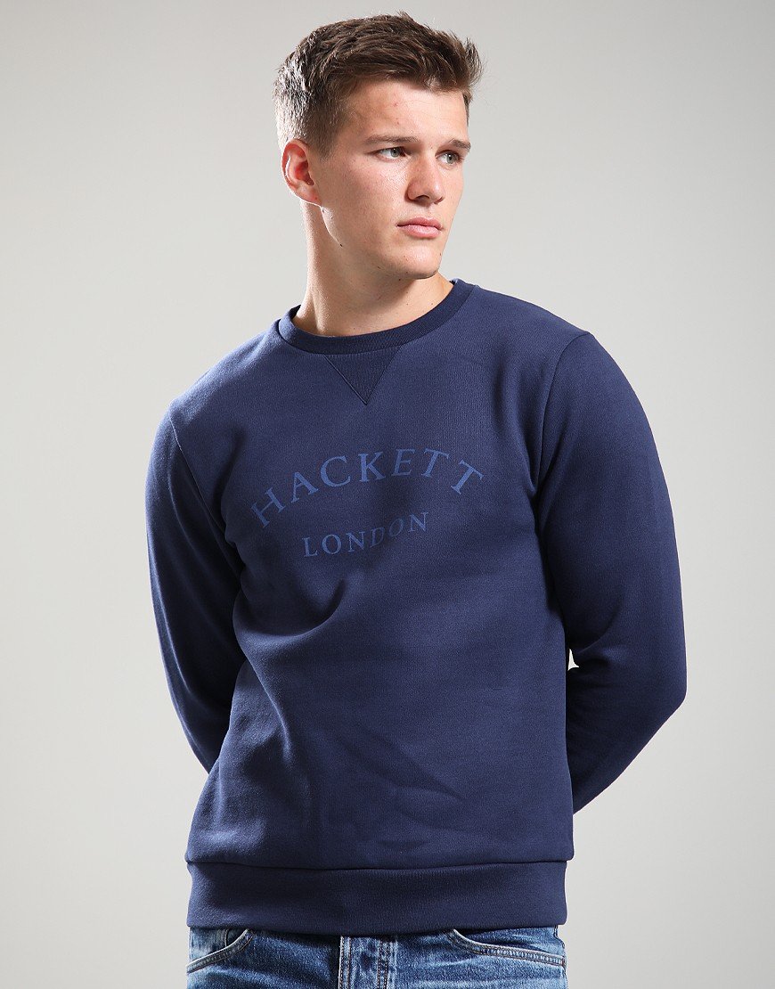 Hackett Essential AW Crew Sweat Ink Blue
