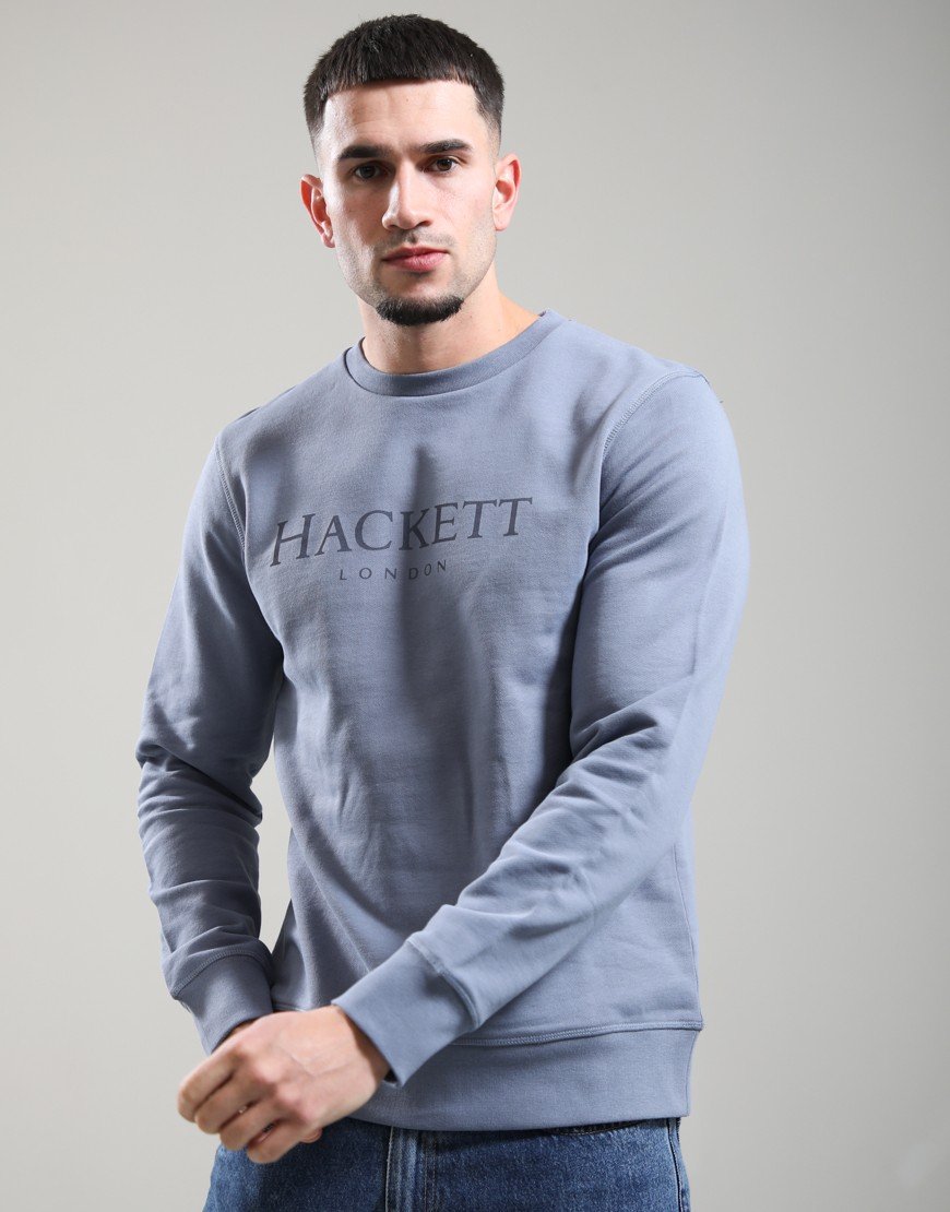 Hackett Heritage Essential Crew Sweat Thames Blue