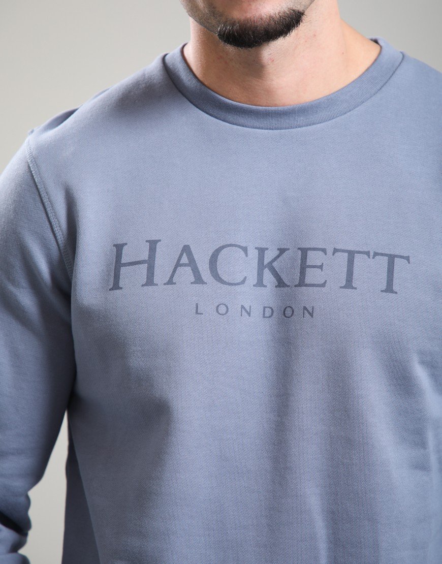 Hackett Heritage Essential Crew Sweat Thames Blue
