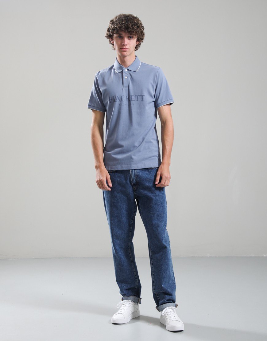 Hackett Heritage Essential Polo Thames Blue