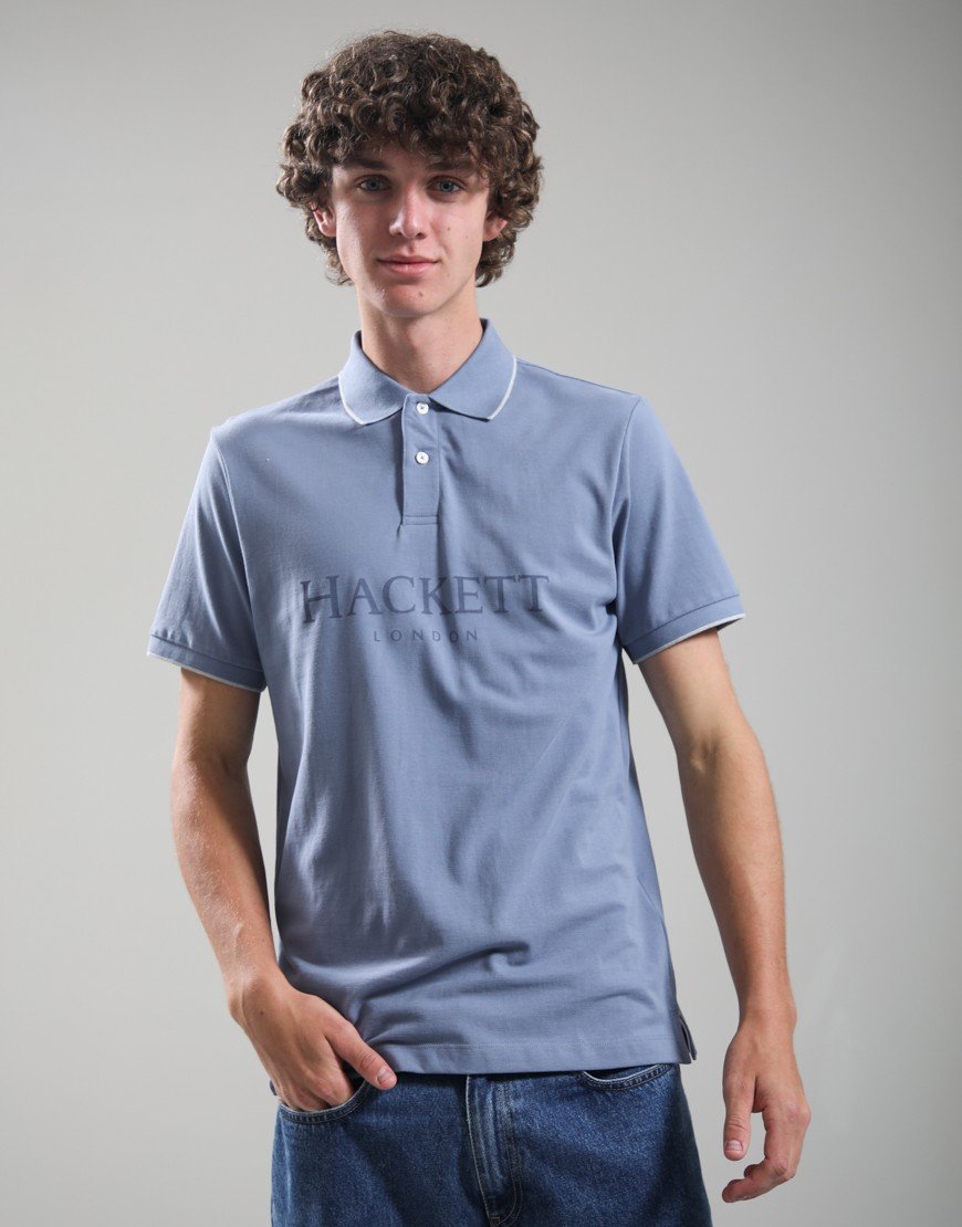 Hackett Heritage Essential Polo Thames Blue