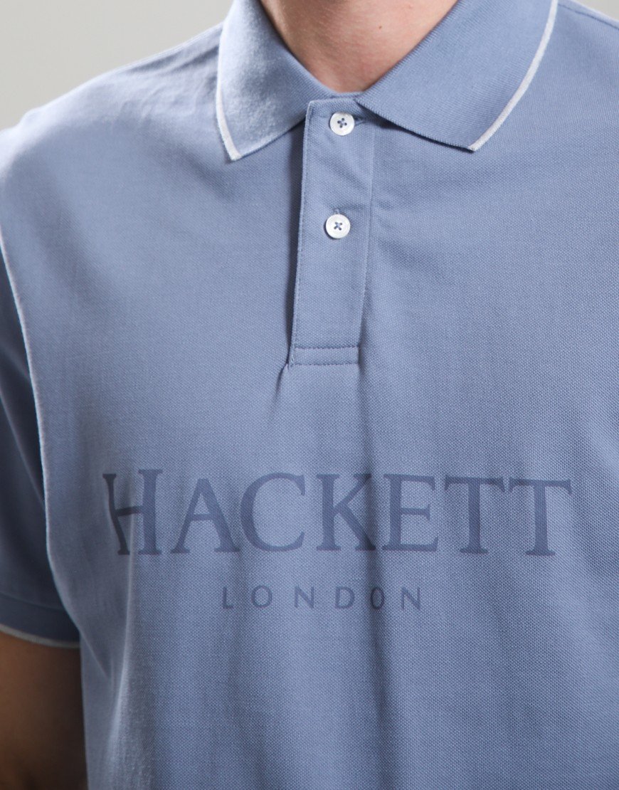 Hackett Heritage Essential Polo Thames Blue