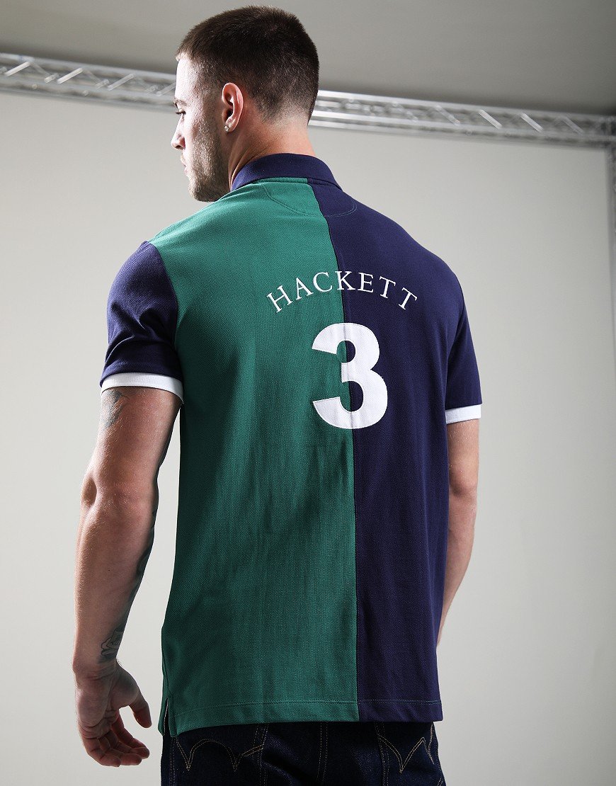Hackett Heritage Half PC NBR Polo Shirt Grass Green Hackett Heritage Half PC NBR Polo Shirt Grass Green