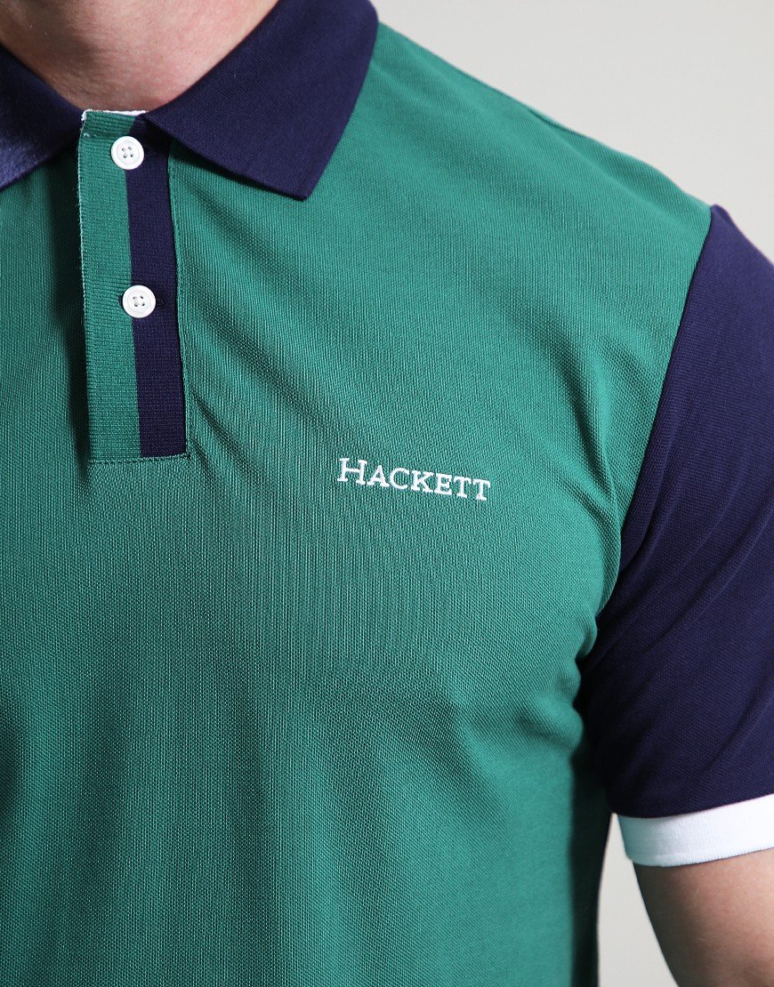 Hackett Heritage Half PC NBR Polo Shirt Grass Green Hackett Heritage Half PC NBR Polo Shirt Grass Green
