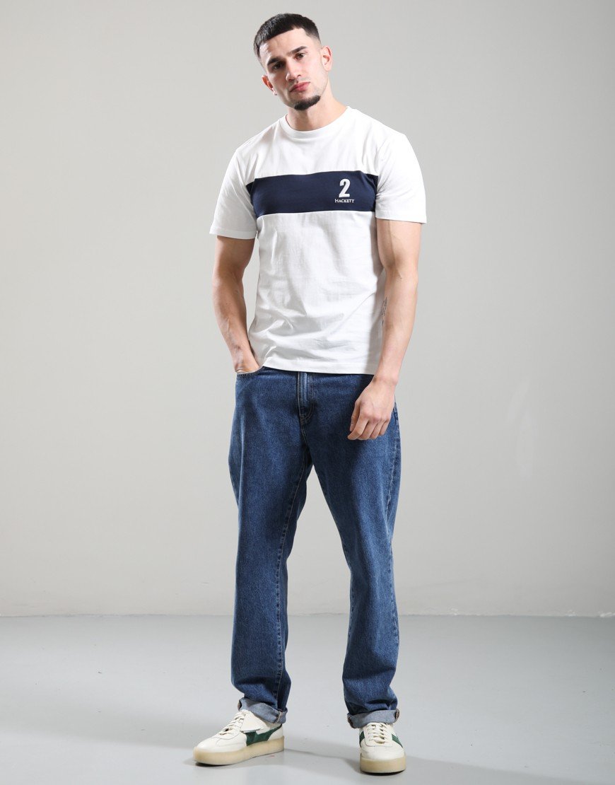 Hackett Heritage Number Panel T-Shirt Off White