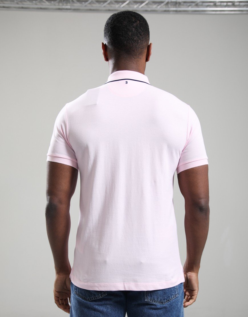 Hackett Heritage Number Polo Light Pink