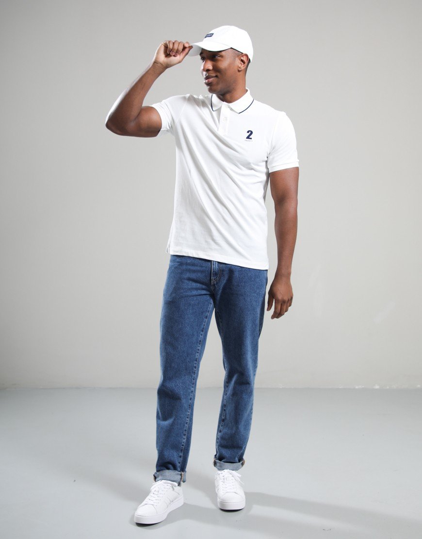 Hackett Heritage Number Polo Off White