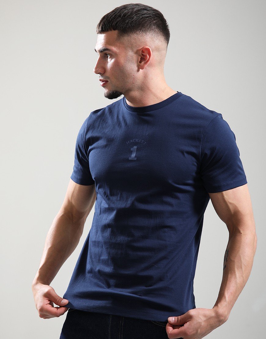 Hackett Heritage Number T-Shirt Ink Blue