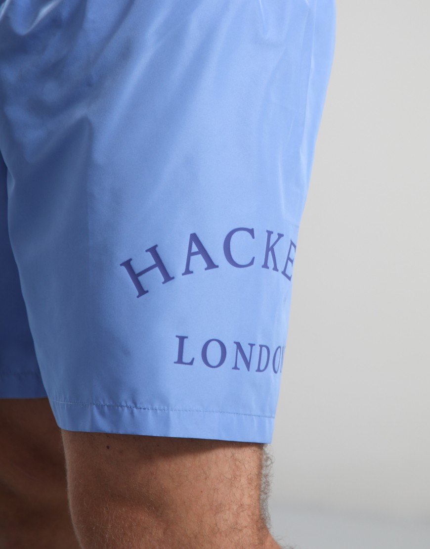 Hackett Heritage Logo Swim Shorts Bright Blue