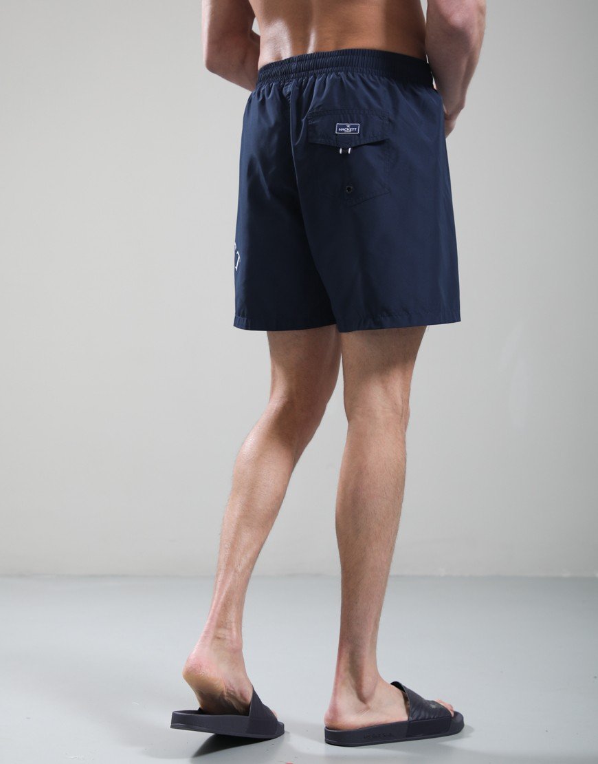Hackett Heritage Logo Swim Shorts Ink Blue
