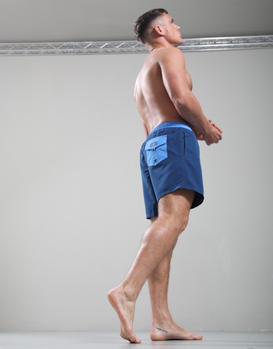 Hackett Heritage Number Swim Shorts Ink Blue