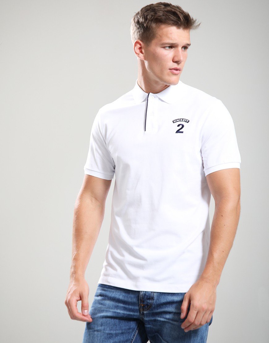 Hackett Heritage Number Polo Optic White