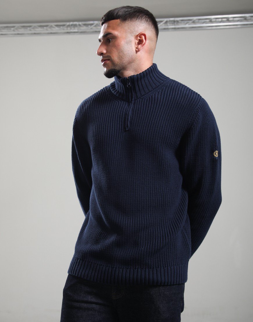 Henri Lloyd Golant 1/4 Zip Knit Navy Blue