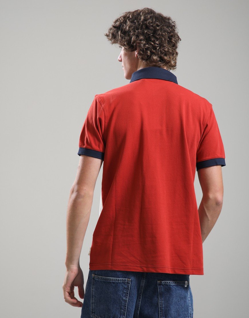 Henri Lloyd Nautique Polo Shirt Freo Red/Off White/Navy