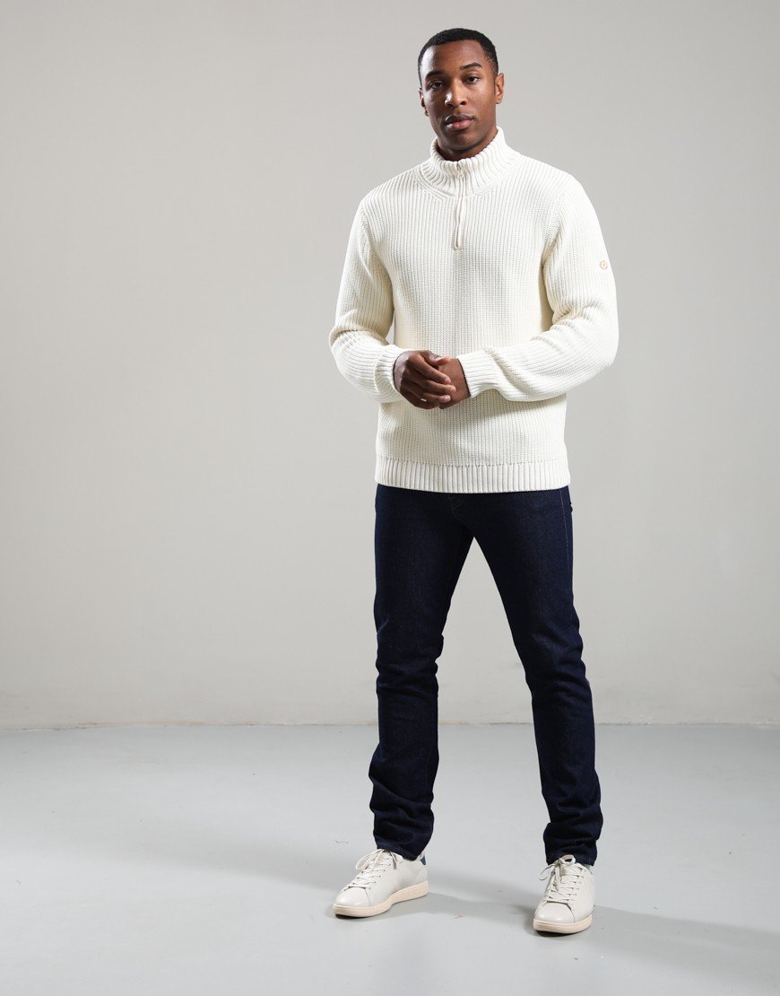 Henri Lloyd Golant 1/4 Zip Knit Ecru