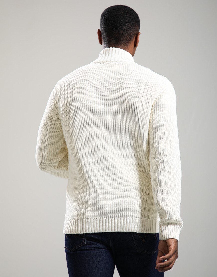 Henri Lloyd Golant 1/4 Zip Knit Ecru