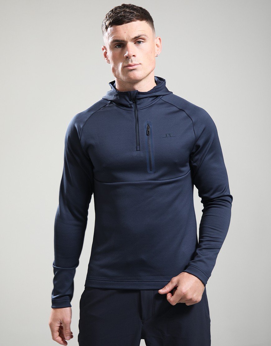 J.Lindeberg Adam 1/4 Zip Hoodie JL Navy