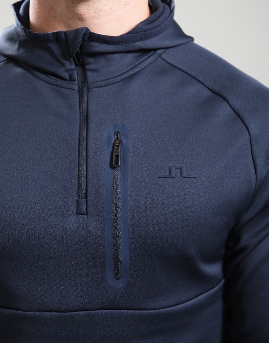 J.Lindeberg Adam 1/4 Zip Hoodie JL Navy