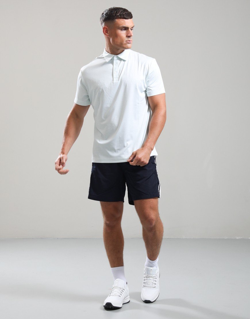 J.Lindeberg Bala Print Polo Shirt Bias Bridge/Bay White