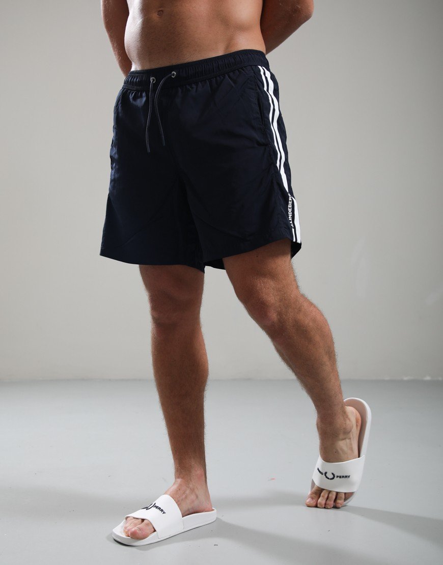 J.Lindeberg Delta Stripe Swim Shorts JL Navy