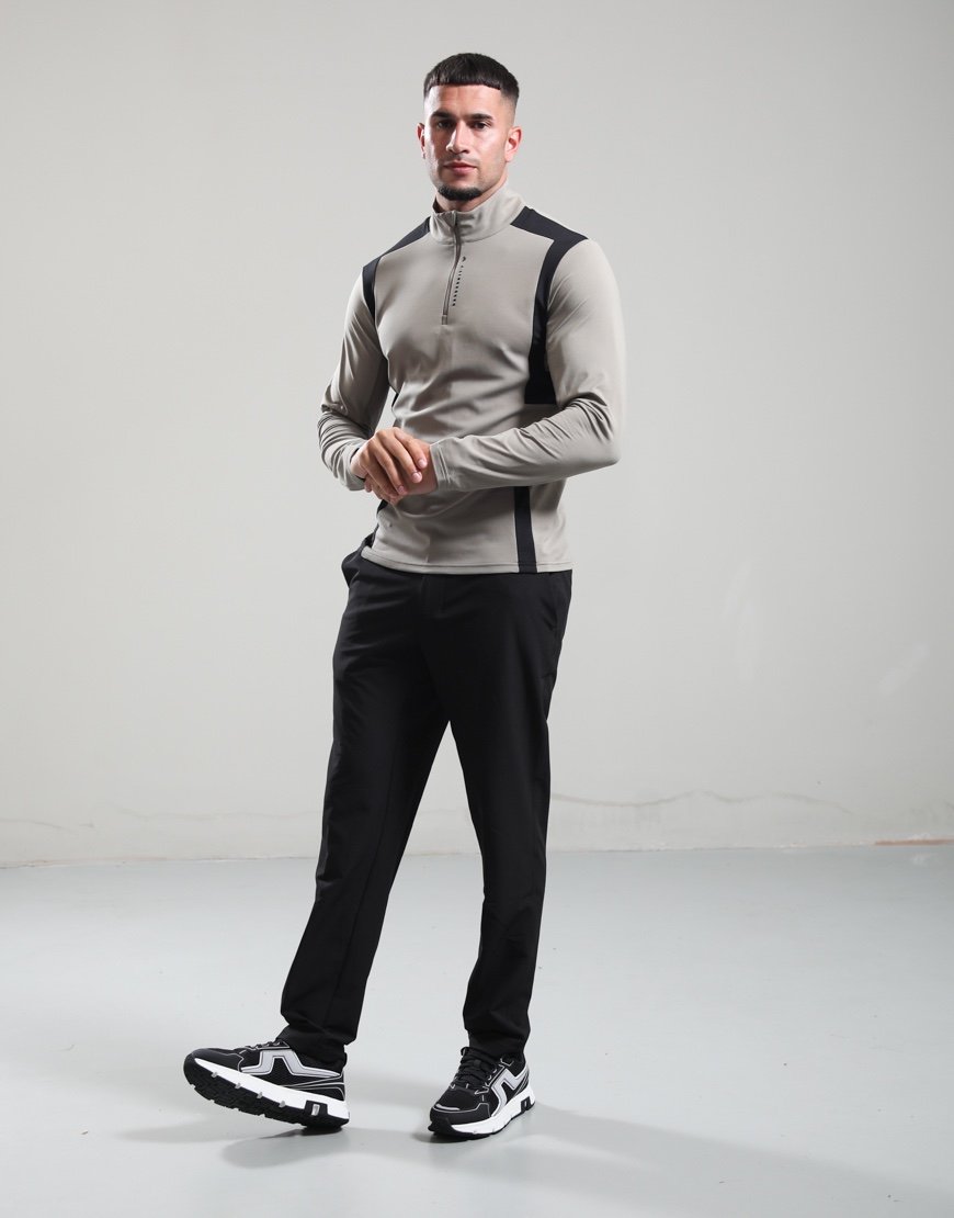 J.Lindeberg Finn Quarter Zip Mid Layer Brindle