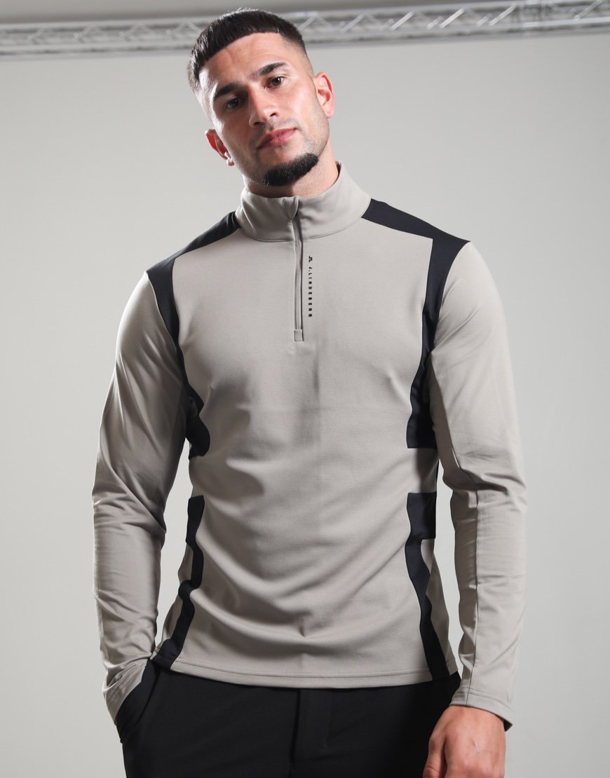 J.Lindeberg Finn Quarter Zip Mid Layer Brindle