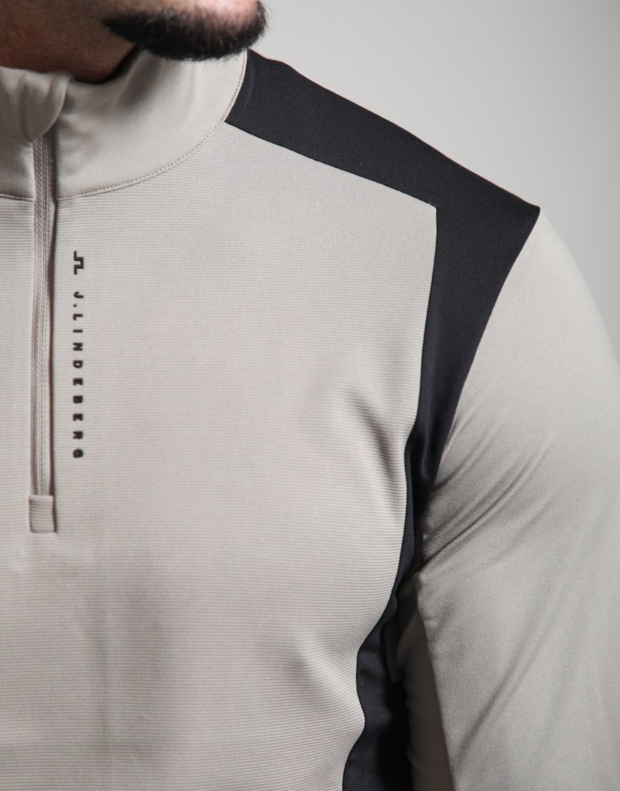 J.Lindeberg Finn Quarter Zip Mid Layer Brindle
