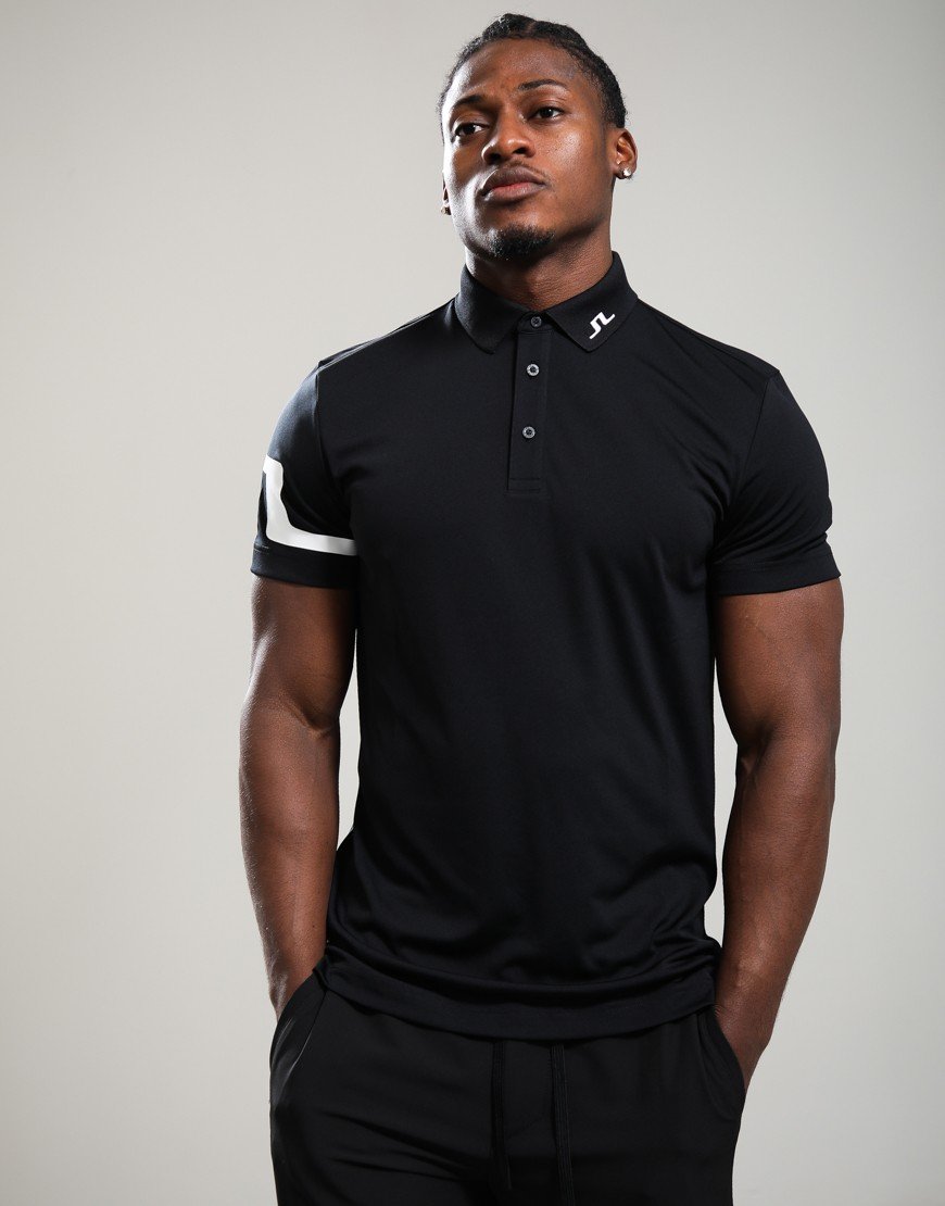 J.Lindeberg Heath Golf Polo Shirt Black J.Lindeberg Heath Golf Polo Shirt Black