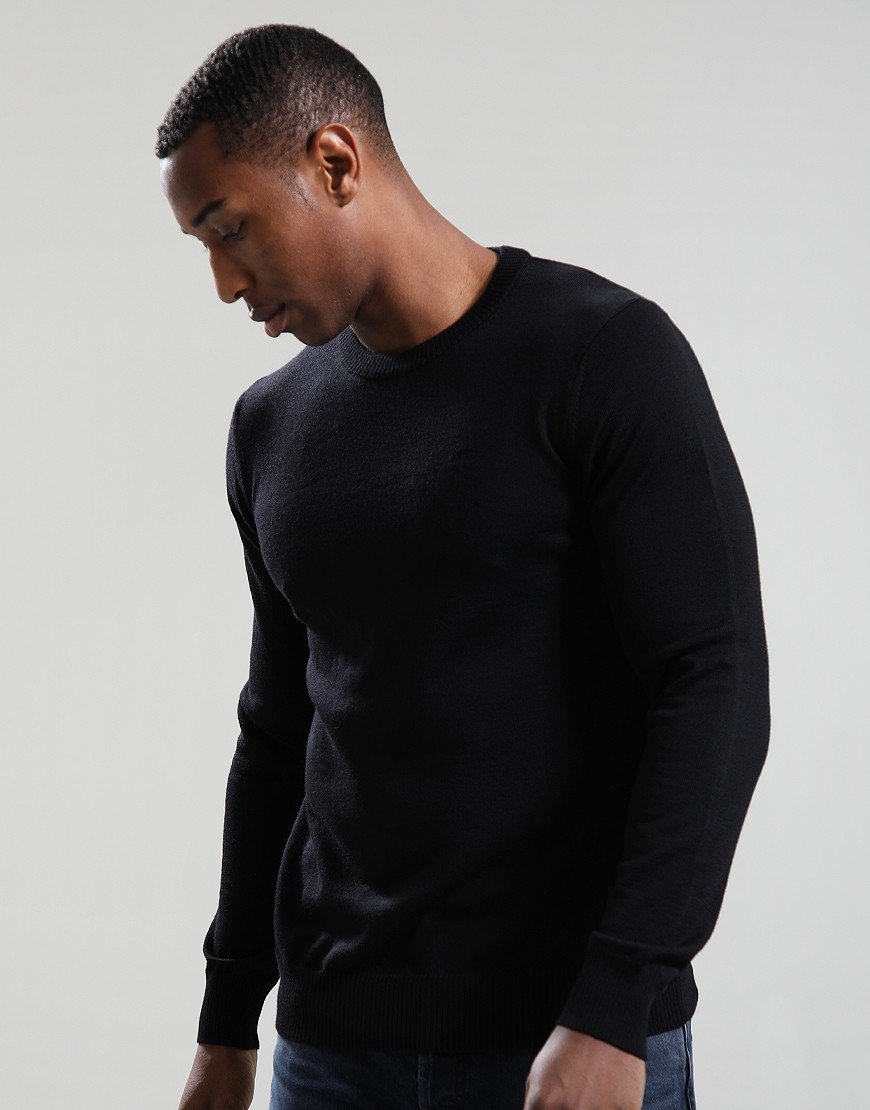 J.Lindeberg Keane Merino Crew Knit Black