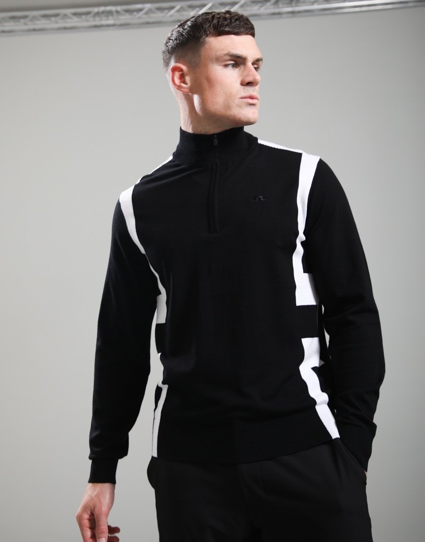 J.Lindeberg Kendrick Knitted Zip Sweat Black