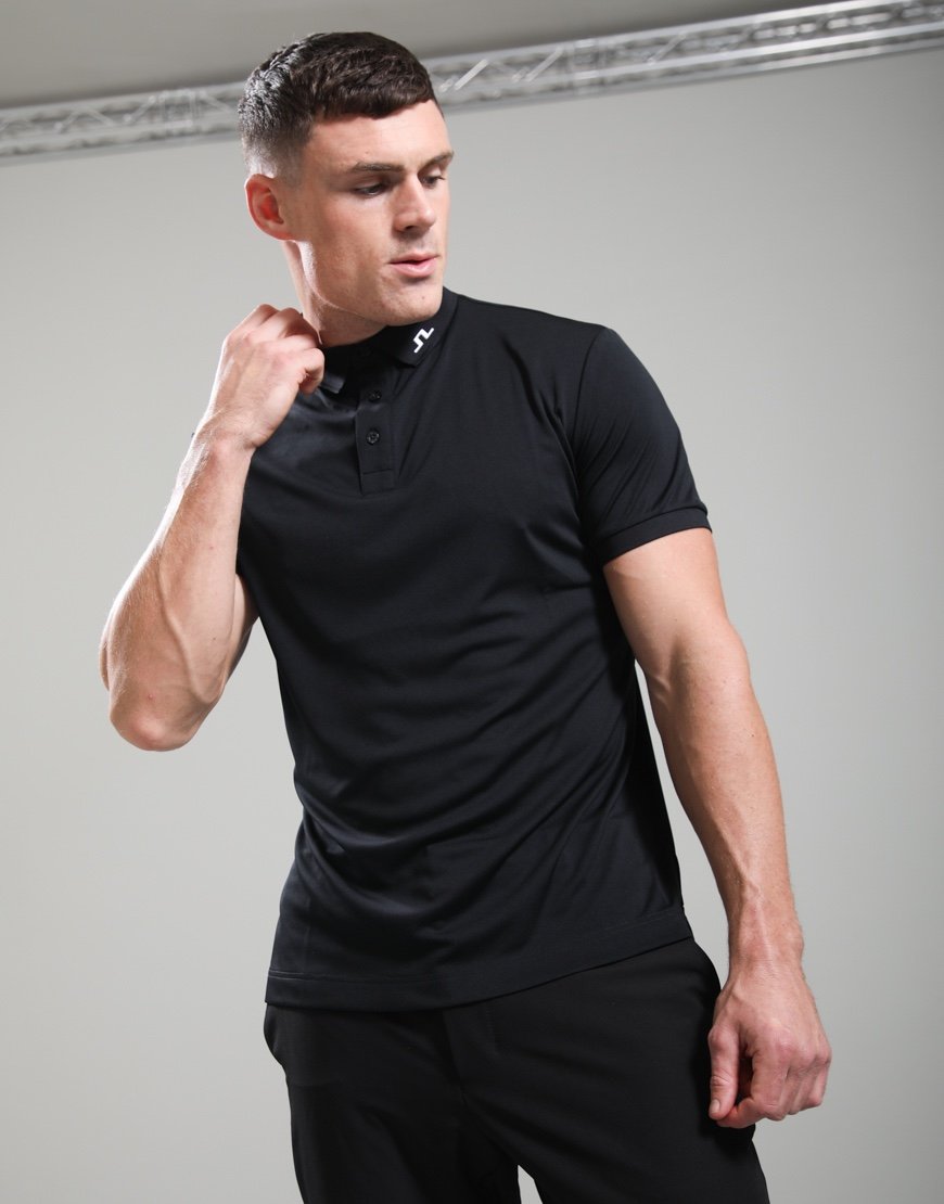 J.Lindeberg KV Print Polo Shirt Black