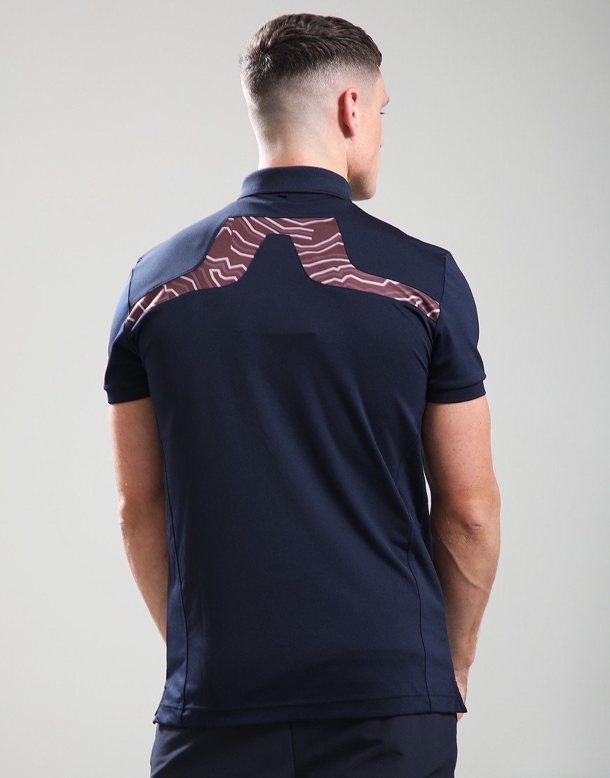 J.Lindeberg KV Print Polo Shirt JL Navy