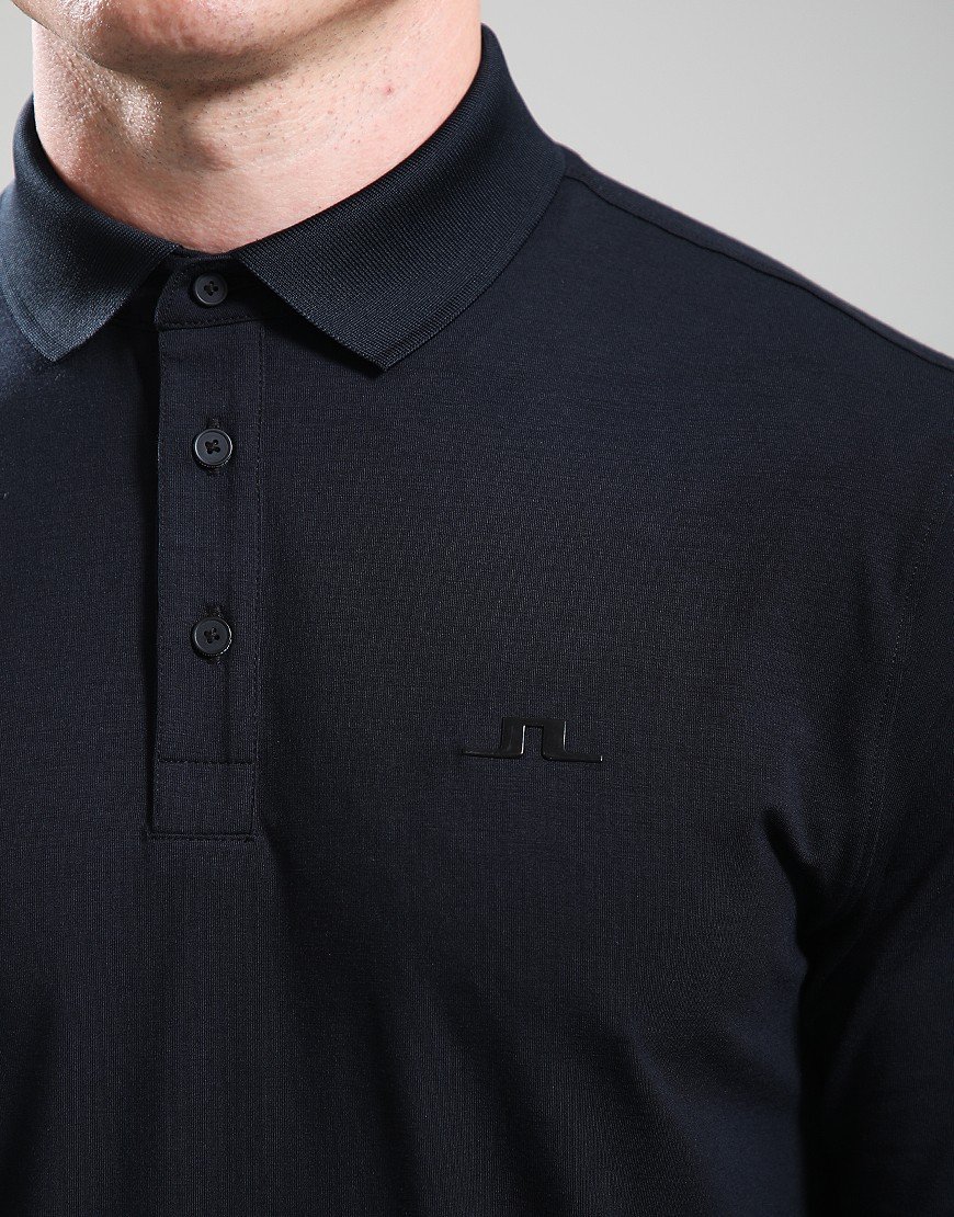 J.Lindeberg Florian Long Sleeve Polo Shirt Black